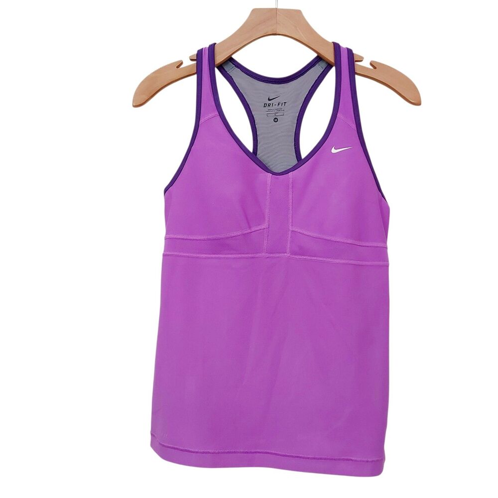Nike Dri-Fit Tank Top Womens Medium Purple  Lightweight Training Gym Athleisure